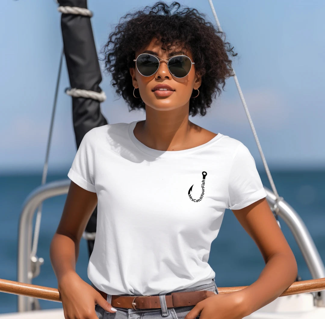 Mrs Catch Your Fish Women's Fishing T-Shirt – Soft Cotton Graphic Tee | The Signature Catch